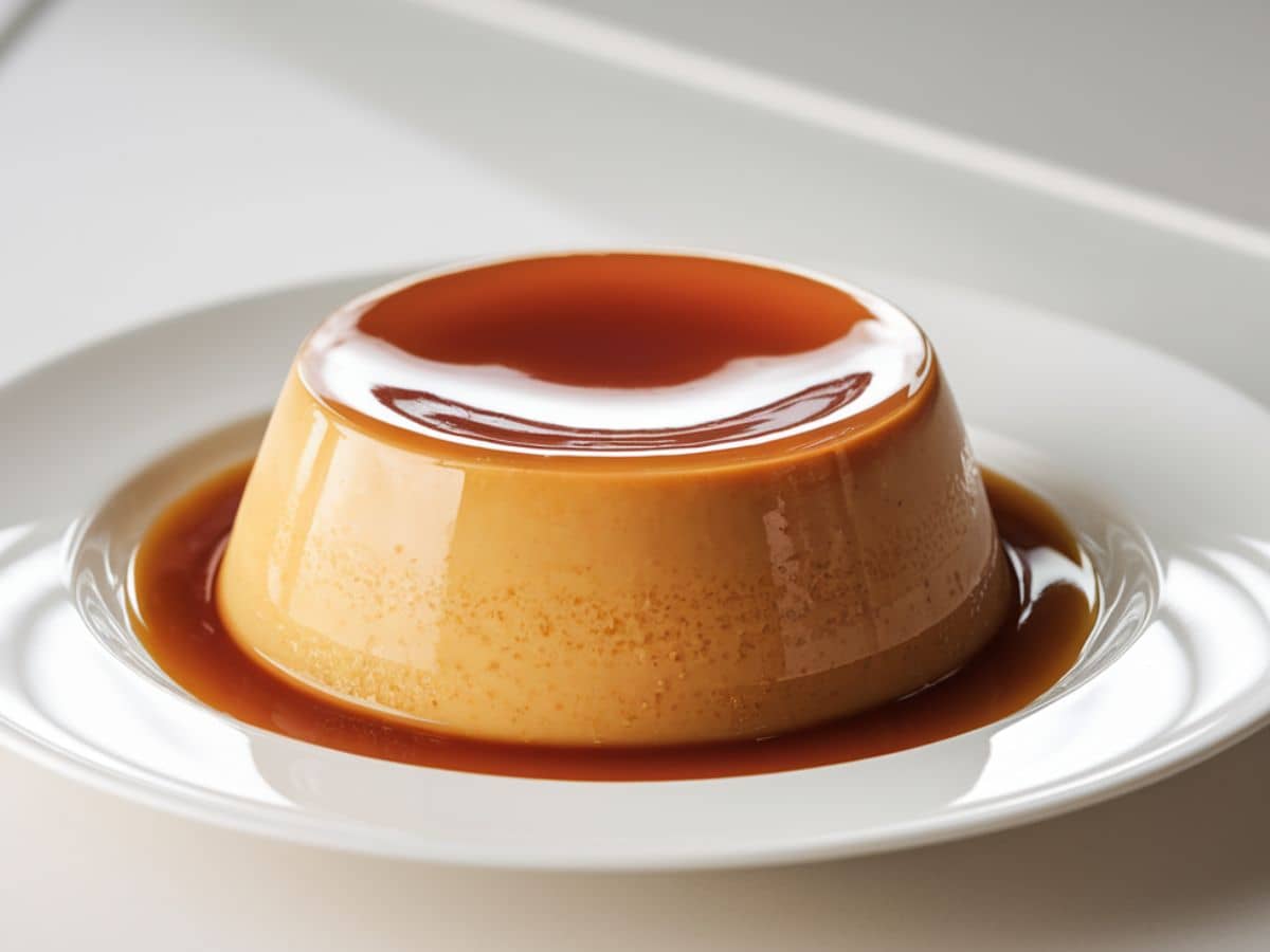 Difference Between Flan and Quesillo: Traditional flan with caramel topping