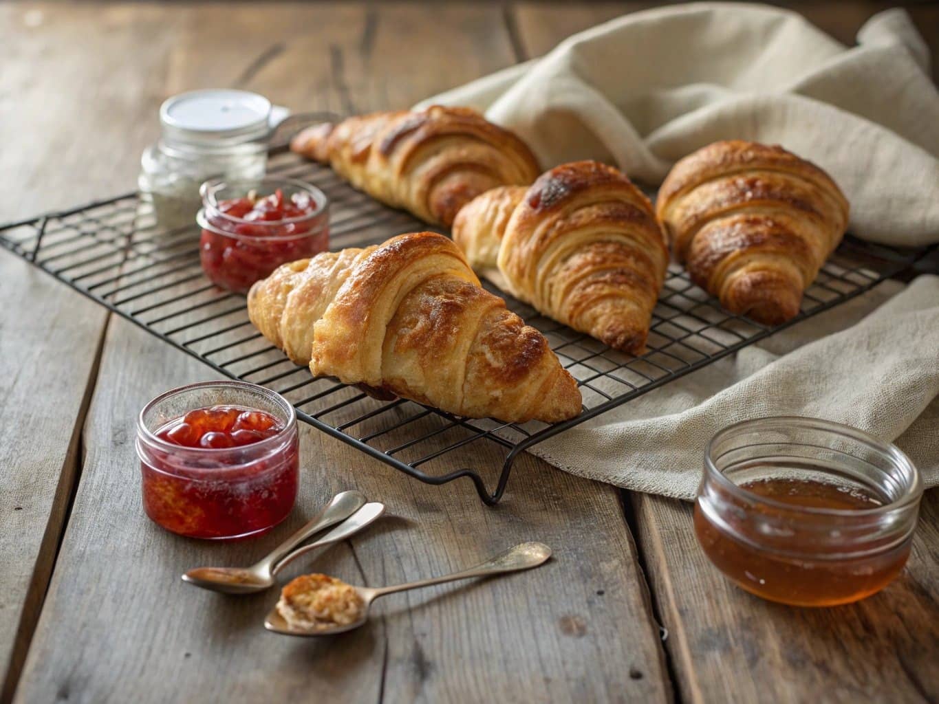 Difference Between A Croissant and A Gipfeli: Freshly Baked Pastries.