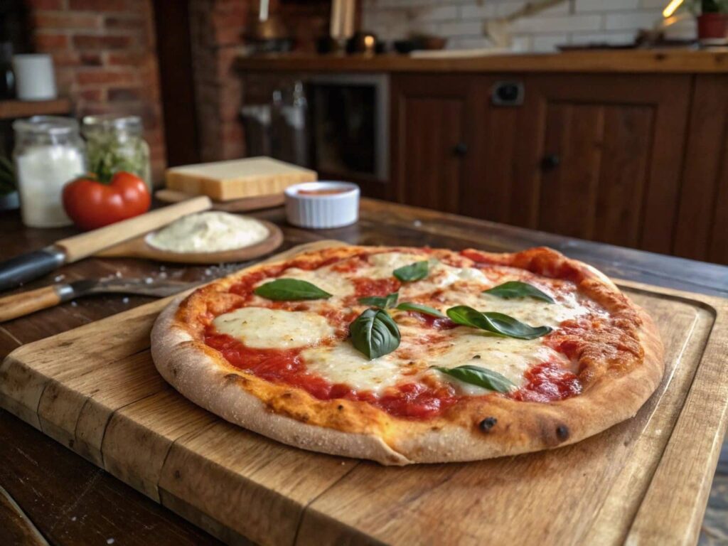 Freshly Baked Margherita Pizza