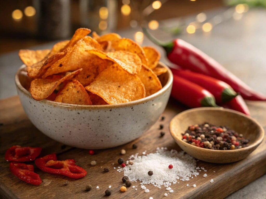 Spicy Chips Ready To Enjoy