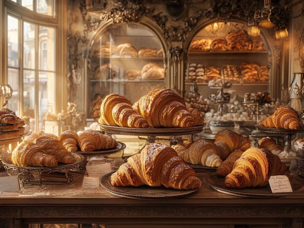 What is a common mistake in croissants : Vintage Bakery Scene