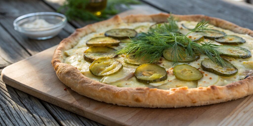 Pickle Pie Pizza with Tangy Dill and Cheese